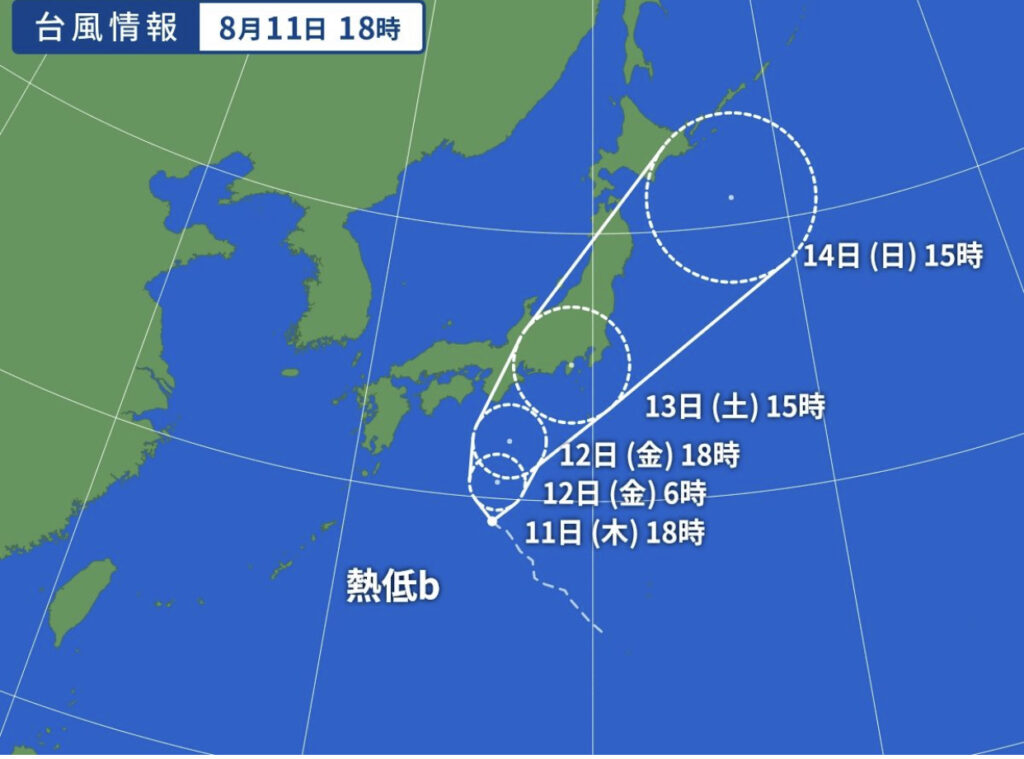 台風直撃予想