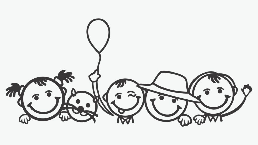笑顔あふれる家族画像