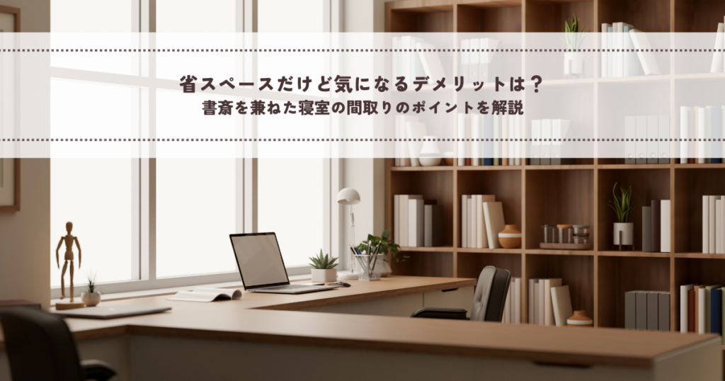省スペースだけど気になるデメリットは？書斎を兼ねた寝室の間取りのポイントを解説