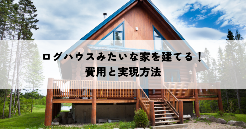 ログハウスみたいな家を建てる！費用と実現方法